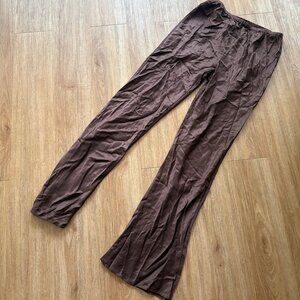 Reformation High Rise Flared Leg Stretch Pants Brown Women’s Size S